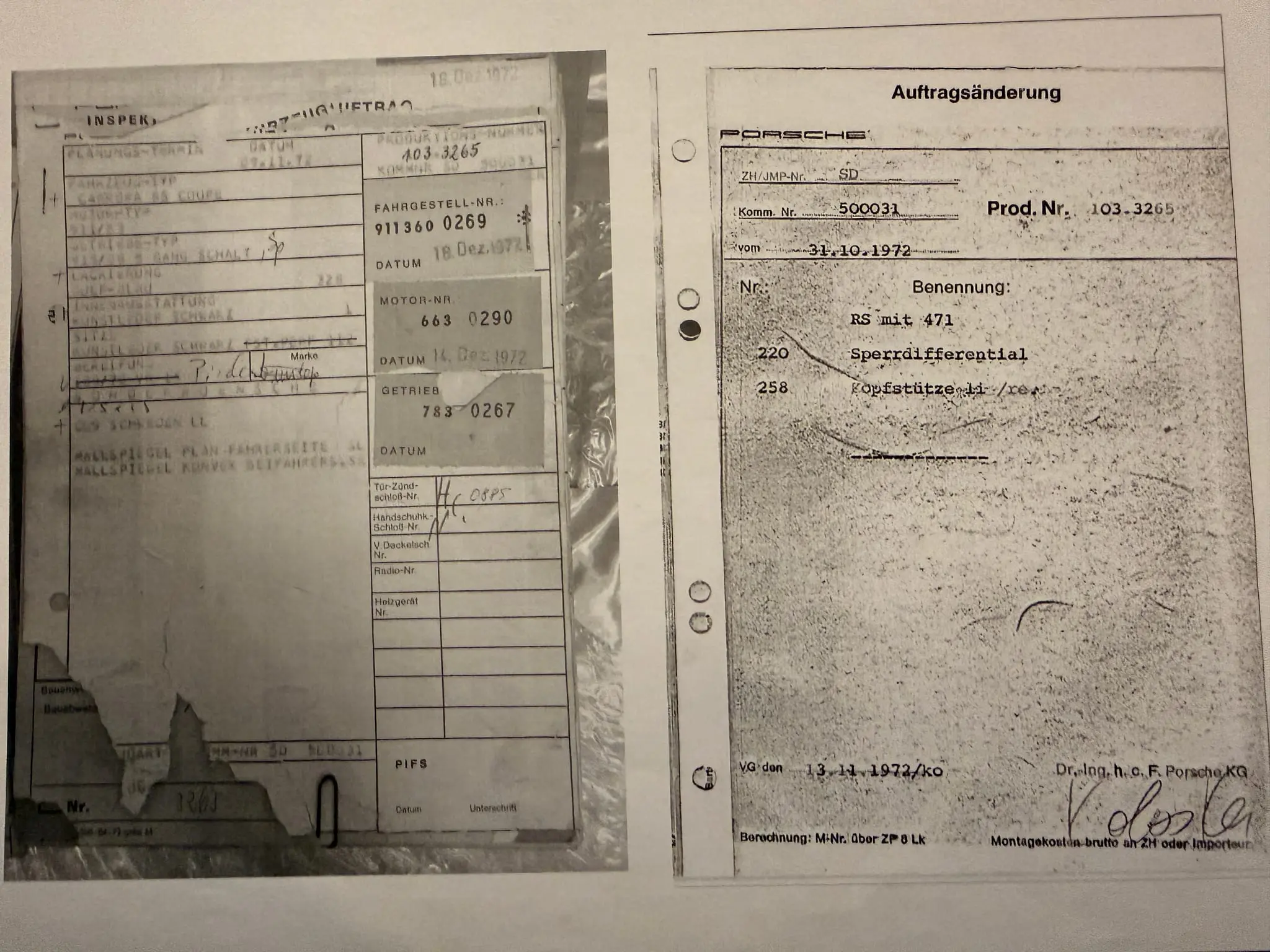 Auftragänderung